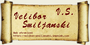Velibor Smiljanski vizit kartica